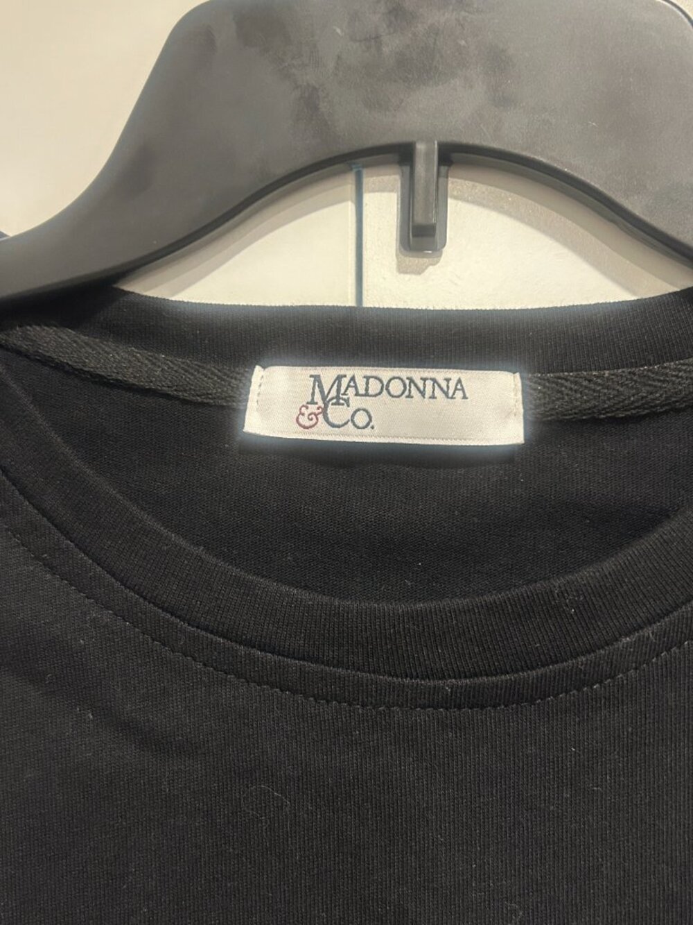 Madonna & Co Black and White Short Sleeve Blouse Womens Size M - Picture 2 of 6